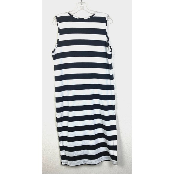 Jantzen Women's Knit Coverup Size M Black White Button Up Slits Swim Beach - Picture 5 of 6